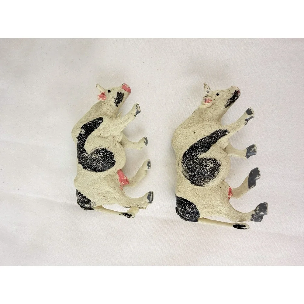 Vintage Plastic Farm Animals Figures Lot Marx MPC Trees Farmer Pigs Cow Horse